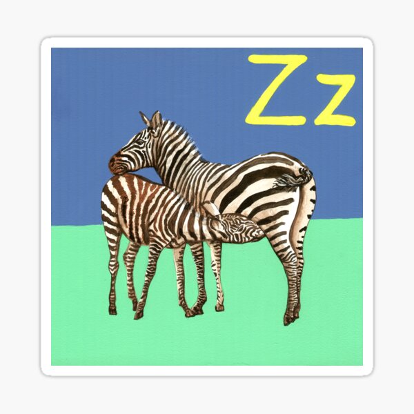 Z is for Zebra Sticker