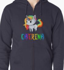 Sudadera con capucha y cremallera Catrina Unicorn