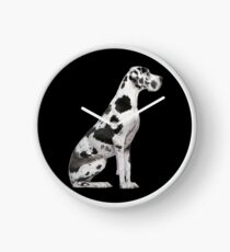 Harlequin Great Dane Clock