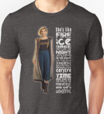 13th Doctor - She's Like Fire & Ice 'Quote' - Doctor Who Inspired Unisex T-Shirt