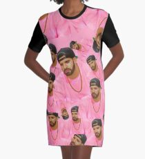 DRAKE | HOTLINE BLING PINK | Riding through the 6th with my woes Graphic T-Shirt Dress