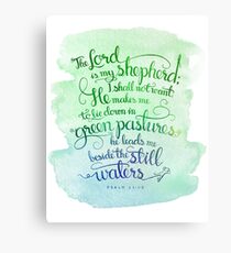 The Lord As My Shepherd Canvas Print