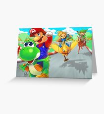 mario racing Greeting Card