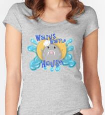 Walrus Waffle House Women's Fitted Scoop T-Shirt