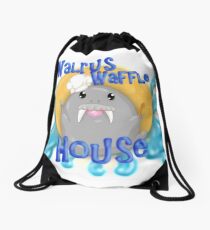 Walrus Waffle House Drawstring Bag