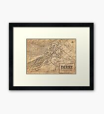 Map of Derry, Maine | Stephen Kings IT Framed Print