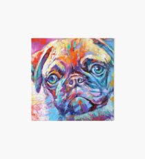 Pug in vibrant colours Art Board