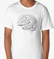 Watercolor Anatomical Brain Long T-Shirt