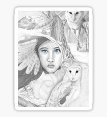 Owl Girl Sticker