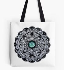 Bolsa de tela Mandala de mármol verde