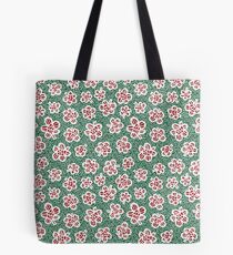 Red and Green Floral Tote Bag