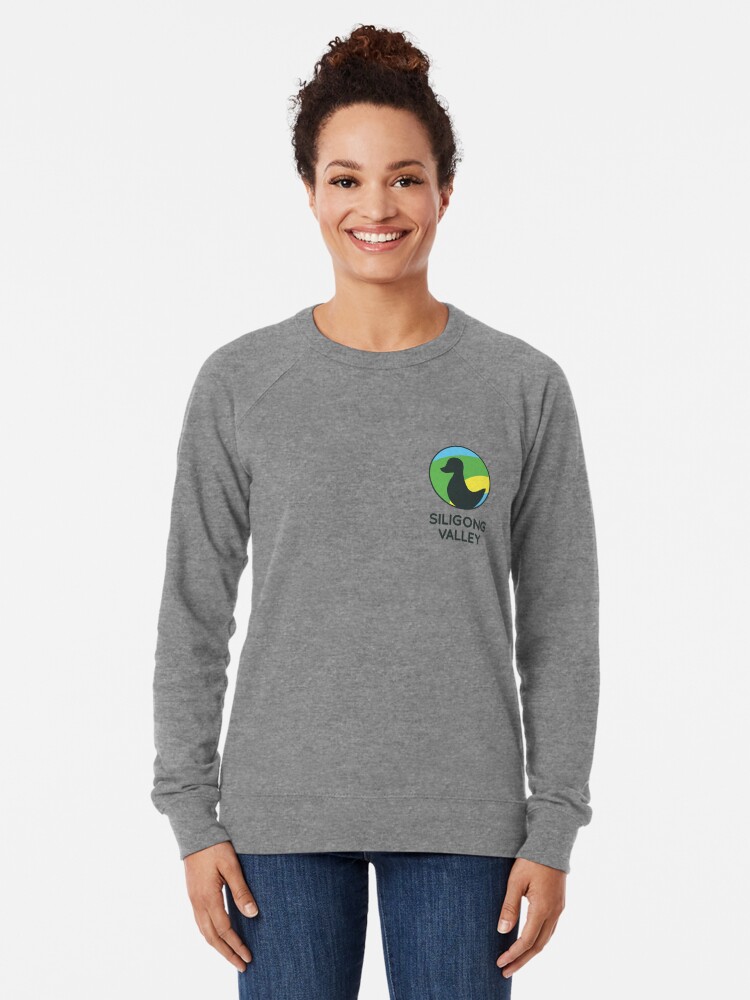 Alternate view of Siligong Valley logo w/text black Lightweight Sweatshirt