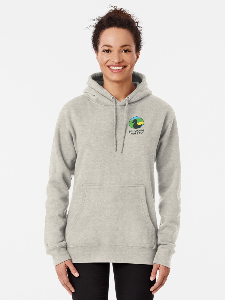 Alternate view of Siligong Valley logo w/text black Pullover Hoodie
