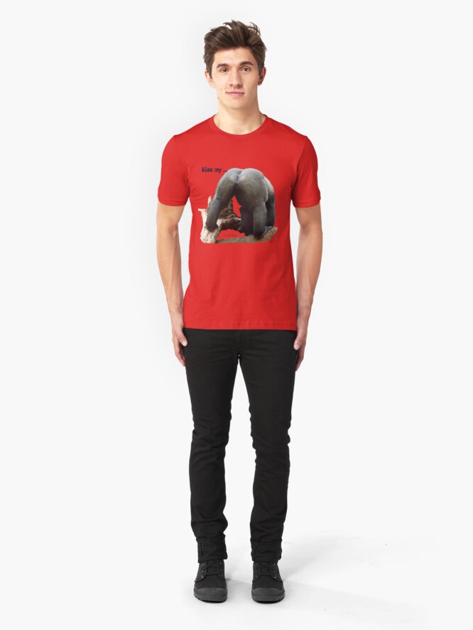 Alternate view of Kiss my .... Slim Fit T-Shirt