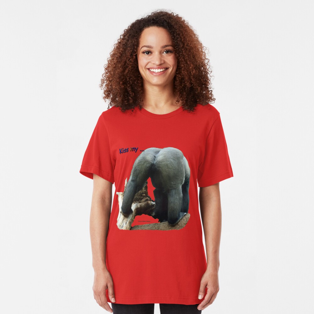 Kiss my .... Slim Fit T-Shirt
