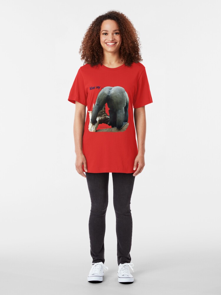 Alternate view of Kiss my .... Slim Fit T-Shirt
