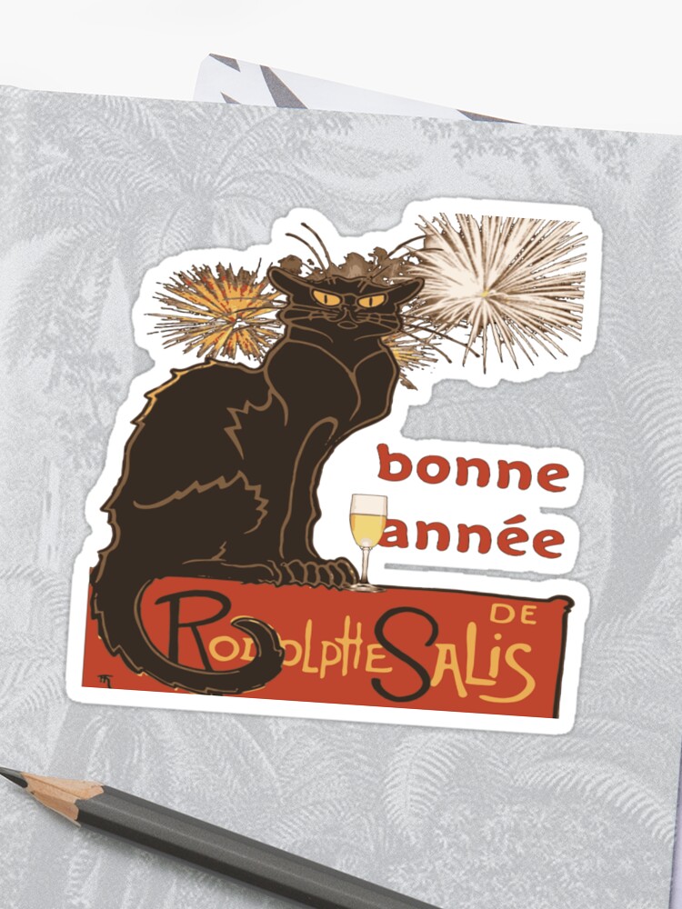 Bonne Annee Happy New Year Le Chat Noir Sticker By Taiche