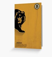 Boston Bruins Minimalist Print Greeting Card
