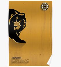 Boston Bruins Minimalist Print Poster