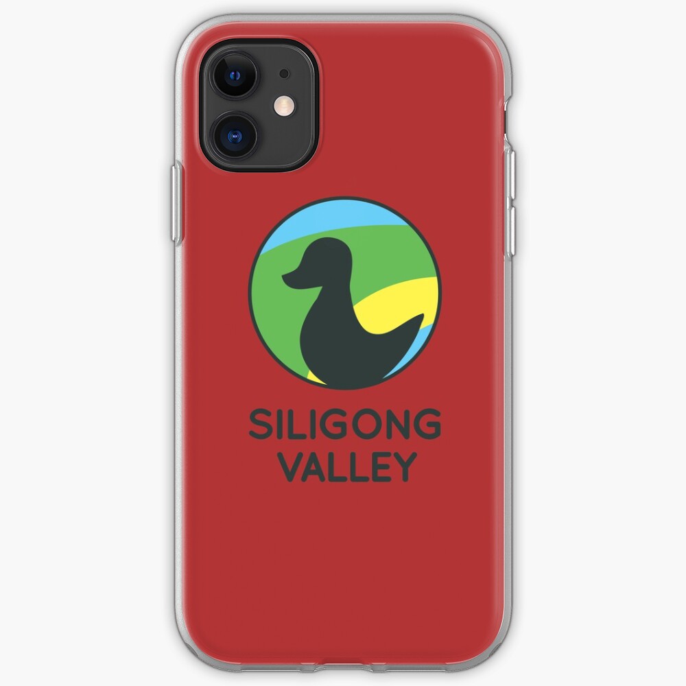Siligong Valley logo w/text black iPhone Case & Cover