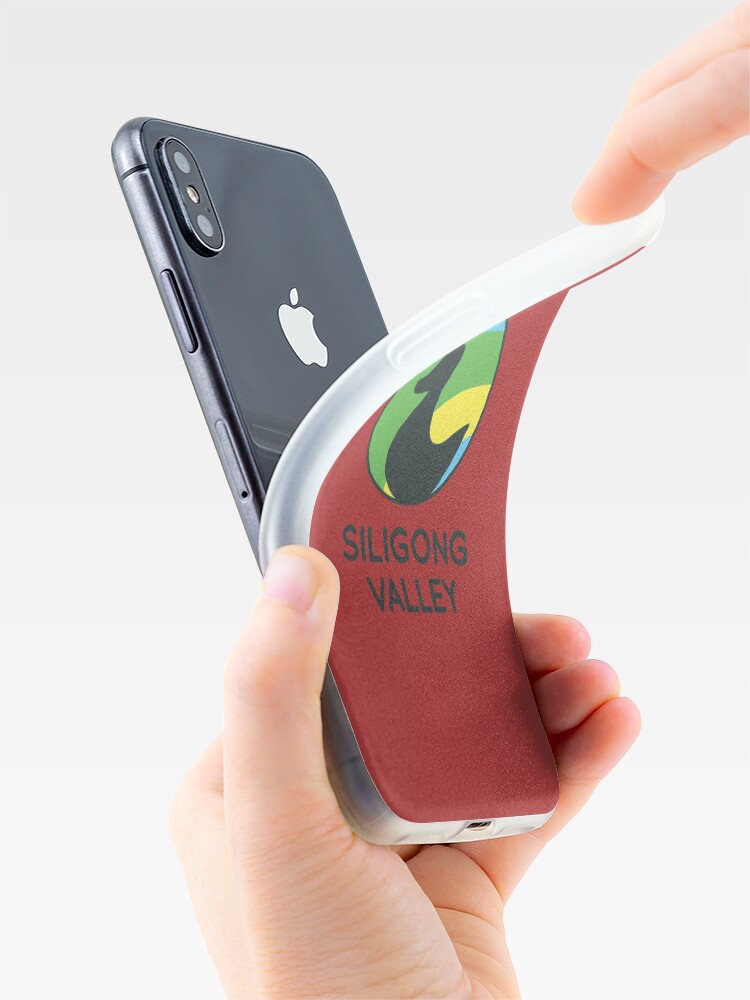 Alternate view of Siligong Valley logo w/text black iPhone Case & Cover