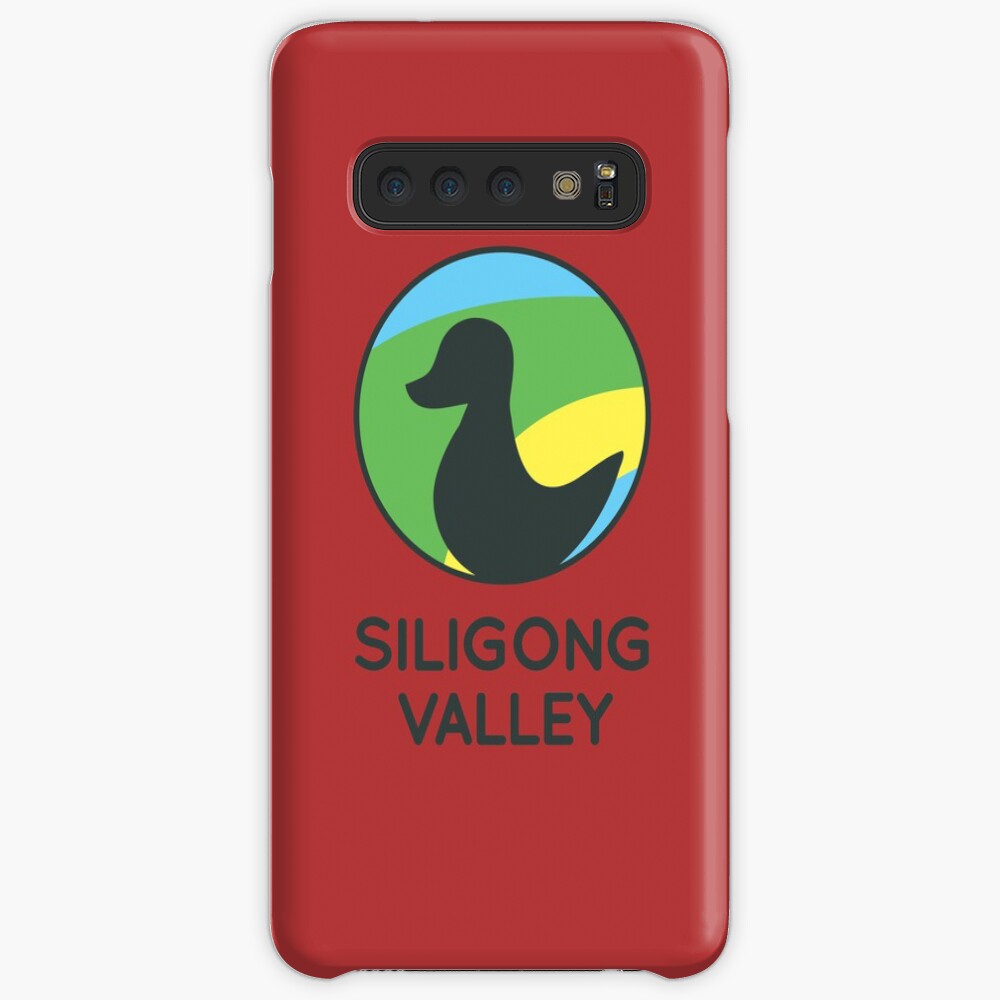 Siligong Valley logo w/text black Case & Skin for Samsung Galaxy