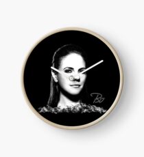 Bo in Black & White Clock