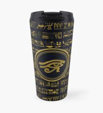 Goldägyptisches Auge von Horus - Wadjet Thermobecher