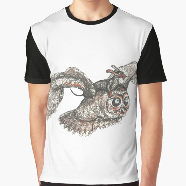 Mother of Owls. Dachshund riding an owl, illustration. Graphic T-Shirt
