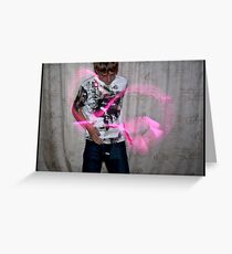 Glowstick Exposure Shot I Greeting Card
