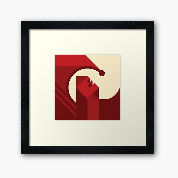 The Orbit Of The Planet Around The Tower Framed Art Print