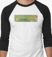 Periwinkle wave by Amelia Caruso Baseball ¾ Sleeve T-Shirt