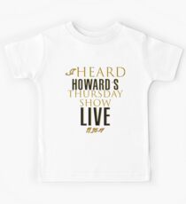 Howard Stern Show Live Thursday Show 11-16-17 Kids Tee