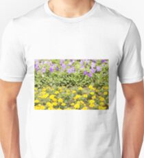 Yellow and Blue Flower Unisex T-Shirt