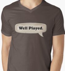 Gut gespielt Emote T-Shirt mit V-Ausschnitt für Männer