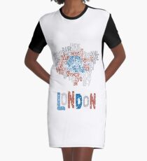 London Boroughs in Type Graphic T-Shirt Dress