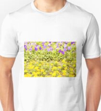 Yellow and Blue Flowers Unisex T-Shirt