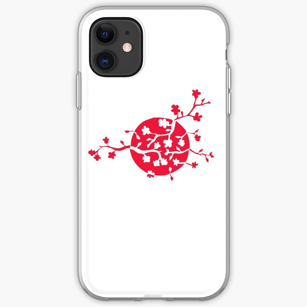 Japan flag and cherry blossom iPhone Case & Cover