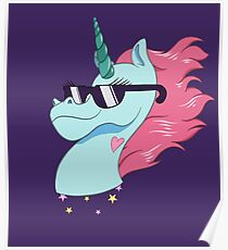 Rad Magic Pony Head Poster