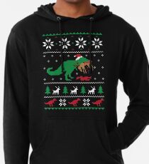 Dinosaurier hässliche Weihnachtsstrickjacke - lustiges Weihnachtsgeschenk Leichter Hoodie
