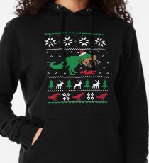 Dinosaurier hässliche Weihnachtsstrickjacke - lustiges Weihnachtsgeschenk Leichter Hoodie