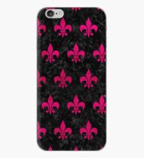 ROYAL1 BLACK MARBLE & PINK LEATHER iPhone Case