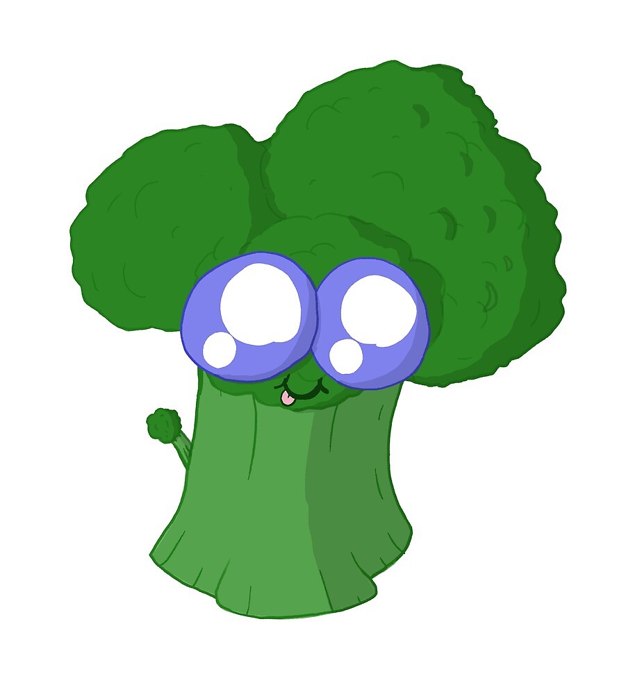  Kawaii broccoli  by Thesquidmonkey Redbubble