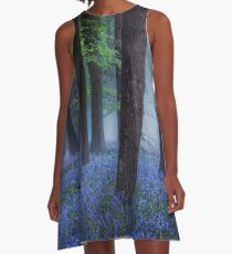Vestido acampanado Misty Blue
