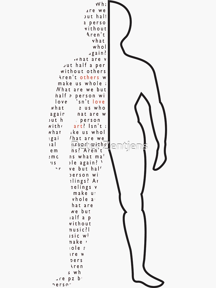 "Half a Person" Sticker by zgallery | Redbubble