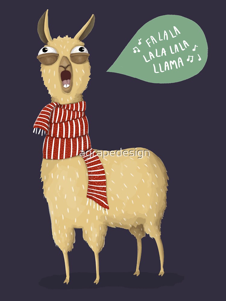 Christmas holiday Llama by agrapedesign