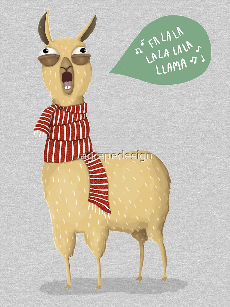 Christmas holiday Llama by agrapedesign