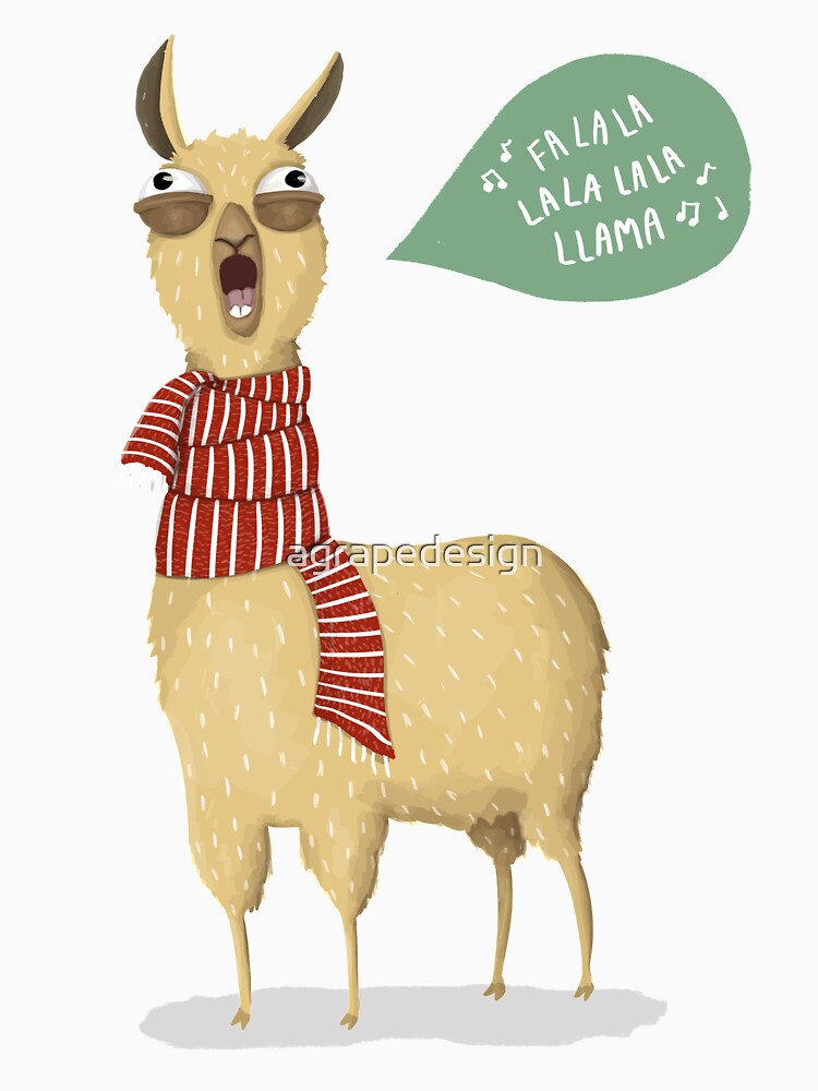 Christmas holiday Llama by agrapedesign