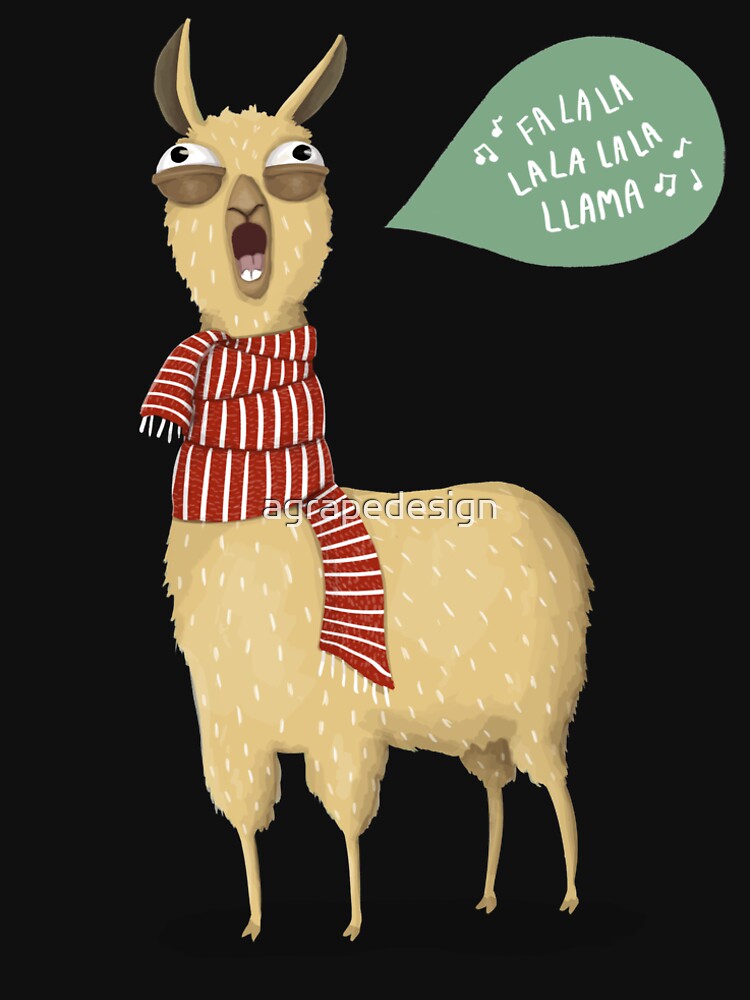 Christmas holiday Llama by agrapedesign