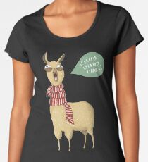 Holiday Llama Women's Premium T-Shirt